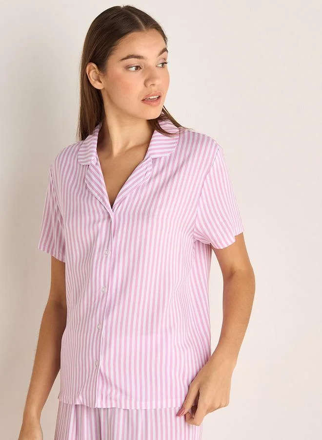 سبلاش فيڤ Pyjama Set Button-Down Shirt & Trousers Viscose